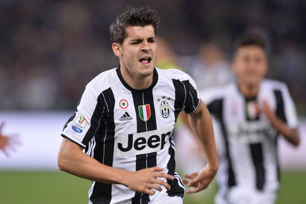 Alvaro Moarta Juventus. Goal celebration. Roma 21-05-2016 Stadio Olimpico Finale Coppa Italia, Tim Cup. AC Milan vs. Juventus Turin AntoxBaldassarre