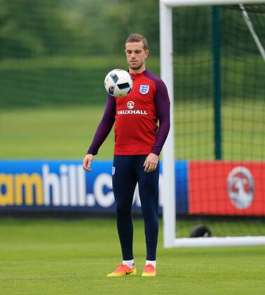 England s Joradn Henderson during a training session at Watford FC s Training Ground, London Colney. Picture date: June 01, 2016. Pic David Klein Sportimage EDITORIAL USE ONLY. No use with unauthorised audio, video, data, fixture lists, club league logos or live services. Online in-match use limited to 120 images, no video emulation. No use in betting, games or single club league player publications.