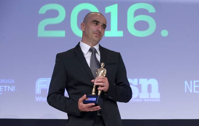 Award Soccer Oscar 06.06.2016., Zagreb, Croatia - The Westin Hotel was held awards ceremony Soccer Oscar organized by the Football union and Croatian newspapers Sportske novosti News). Best referee, Bruno Maric.  IgorxKralj PIXSELL