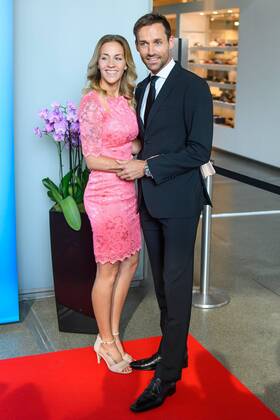 GER, Bayerische Sportpreis 2016 16.07.2016, BMW Welt, Muenchen, GER, Bayerische Sportpreis 2016, im Bild Sven Hannawald mit Freundin Melissa Thiem nordphotoxStraubmeier