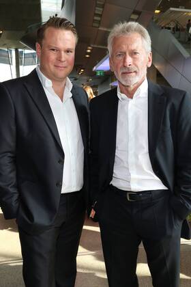 Paul Breitner mit Sohn Max, Bayerischer Sportpreis 2016 in der BMW Welt in Muenchen am 16.07.2016