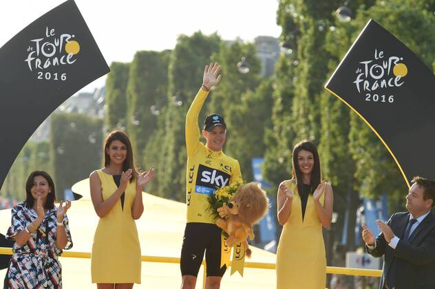 Tour de France, Siegerehrung Gesamtwertungen 24-07-2016 Tour De France; Tappa 21 Chantilly - Paris; 2016, Team Sky; Froome, Christopher; Paris; 