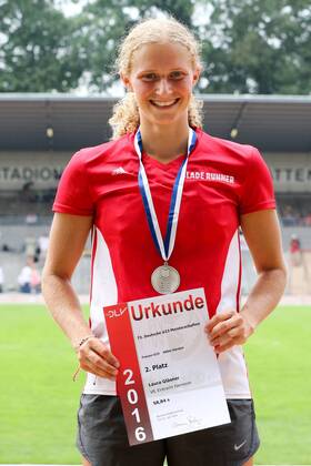73. Deutsche U23 Meisterschaften; Bochum-Wattenscheid, 24.07.2016 Laura Glaesner (VfL Eintracht Hannover); 73. Deutsche U23 Meisterschaften am 24.07.2016 im Lohrheide-Stadion, Bochum-Wattenscheid (Nordrhein-Westfalen). xdfx