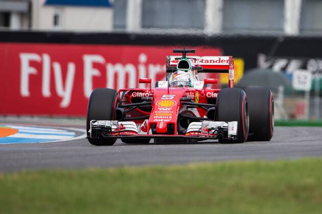 Sebastian Vettel (Scuderia Ferrari), Grosser Preis von Deutschland 2016, 1. freies Training, Motorsport, Formel 1, 28.07.2016, Hockenheim Copyright: Neisx Eibner-Pressefoto EP_ans