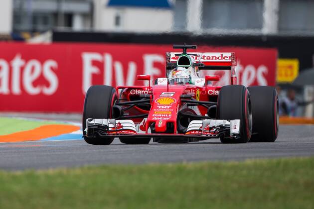 Sebastian Vettel (Scuderia Ferrari), Grosser Preis von Deutschland 2016, 1. freies Training, Motorsport, Formel 1, 28.07.2016, Hockenheim Copyright: Neisx Eibner-Pressefoto EP_ans