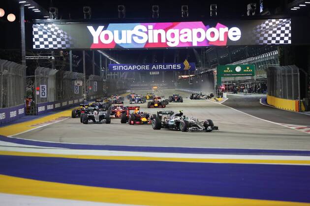 Start, formula 1 GP, Singapore, 18.09.2015 Photo:mspb Thomas Melzer Start, formula 1 GP, Singapore