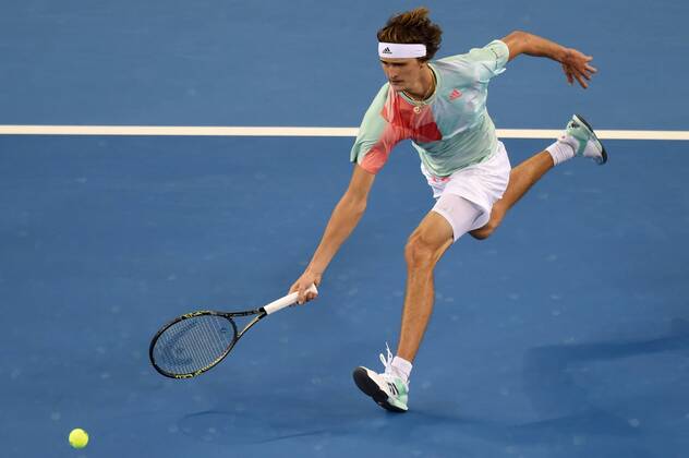 (161007) -- BEIJING, Oct. 7, 2016 -- Alexander Zverev of Germany hits a return to David Ferrer of Spain during their men s singles quarterfinal match at the China Open tennis tournament in Beijing, capital of China, Oct. 7, 2016. David Ferrer won by 2-1. ) (SP)CHINA-BEIJING-TENNIS-CHINA OPEN (CN) JuxHuanzong