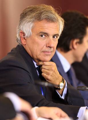 (161012) -- BEIJING, Oct. 12. 2016 -- IOC Vice-President Juan Antonio Samaranch Salisachs attends the press conference PK Pressekonferenz for the 1st Meeting of the IOC Coordination Commission for the XXIV Olympic Winter games Winterspiele Spiele Summer games Beijing 2022 in Beijing, capital of China, Oct. 12, 2016. ) (SP)CHINA-BEIJING-2022 OLYMPIC WINTER GAMES-IOC COORDINATION COMMISSION-PRESS CONFERENCE (CN) WangxLili 