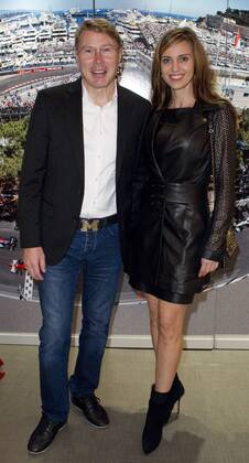 Monaco, October 25, 2016: Monaco World Sports Legends Award with F1 Champion Mika Hakkinen and Girlfriend Marketa Kromatova Monaco World Sports Legends Award