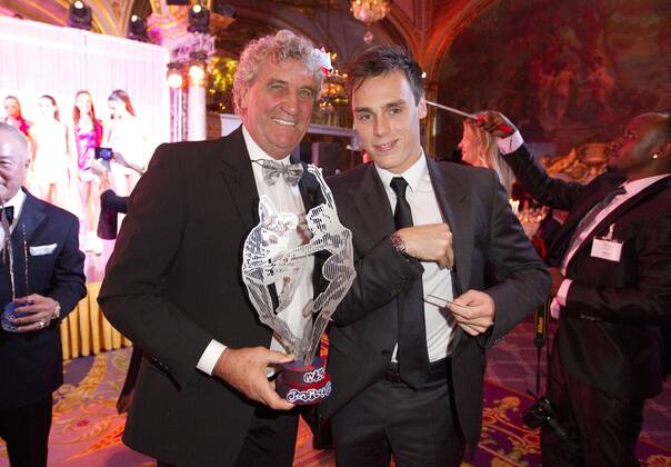Monaco, October 26, 2016: Monaco World Sports Legends Award with Louis Ducruet (Son of Princess Stephanie of Monaco) and Football Legend Jean Marie Pfaff Monaco World Sports Legends Award