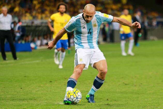 Brasil x Argentina BELO HORIZONTE, MG - 10.11.2016: BRASIL X ARGENTINA - Pablo Zabaleta, Argentina, for Brazil x Argentina, a match valid for the qualifiers of the World Cup 2018 in Mineirao Stadium in Belo Horizonte, MG. (Photo: Dudu Macedo Fotoarena) x1228428x  DuduxMacedo