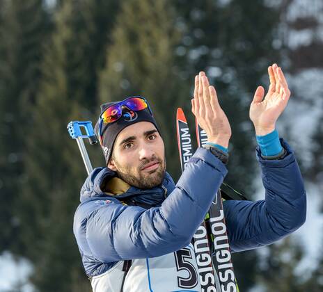 09.02.2017, Biathlonarena, Hochfilzen, AUT, IBU Weltmeisterschaften Biathlon, Hochfilzen 2017, Mixed Staffel, im Bild Martin Fourcade (FRA) Martin Fourcade of France during the Mixed Relay of the IBU Biathlon World Championships at the Biathlonarena in Hochfilzen, Austria on 2017 02 09. Hochfilzen  EP_ade  