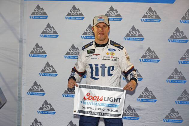 March 10, 2017 - Las Vegas, Nevada, United States of America - March 10, 2017 - Las Vegas, Nevada, USA: Brad Keselowski (2) wins the pole award for the Kobalt 400 at Las Vegas Motor Speedway in Las Vegas, Nevada. NASCAR Motorsport USA 2017: Monster Energy NASCAR Cup Series Kobalt 400 March 10 - ZUMAa161 20170310_zaa_a161_001 Copyright: xJustinxR.xNoexAspxIncx