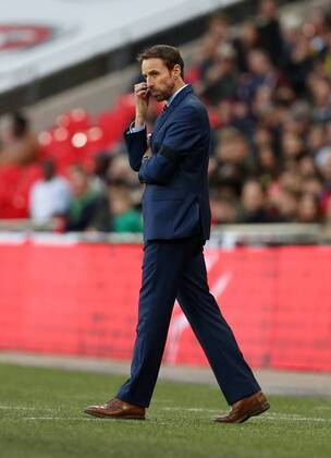 England s Gareth Southgate looks on during the World Cup Qualifying match at Wembley Stadium, London. Picture date: March 26th, 2017. Pic credit should read: David Klein Sportimage EDITORIAL USE ONLY. No use with unauthorised audio, video, data, fixture lists, club league logos or live services. Online in-match use limited to 120 images, no video emulation. No use in betting, games or single club league player publications.