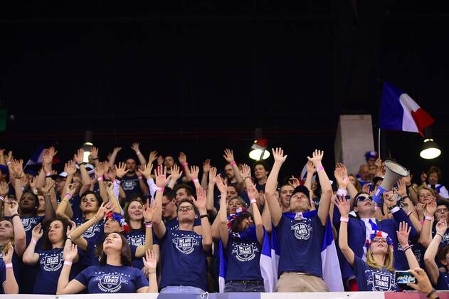 supporters de l equipe de France - ambiance TENNIS : France vs Grande Bretagne - Coupe Davis J1 - 07 04 2017 JBAutissier Panoramic
