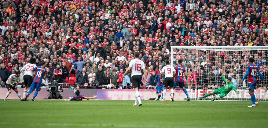 Juan Mata of Manchester United ManU scores during the The FA Cup 2016 Final match between Crystal Palace and Manchester United at Wembley Stadium, London, England on the 21st May 2016. Copyright: xLiamxMcAvoyx 10250006