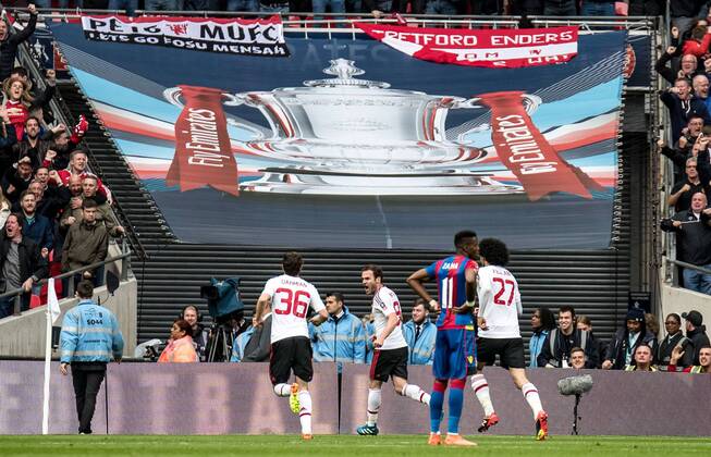 Juan Mata of Manchester United ManU scores and celebrates during the The FA Cup 2016 Final match between Crystal Palace and Manchester United at Wembley Stadium, London, England on the 21st May 2016. Copyright: xLiamxMcAvoyx 10250034