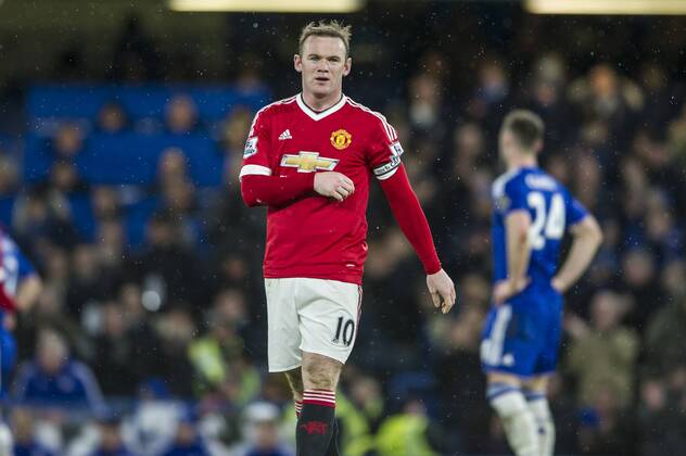 Wayne Rooney of Manchester United ManU looks dejected during the Barclays Premier League match between Chelsea and Manchester United at Stamford Bridge, London, England on 7 February 2016. Copyright: xSalvioxCalabresex 08440085