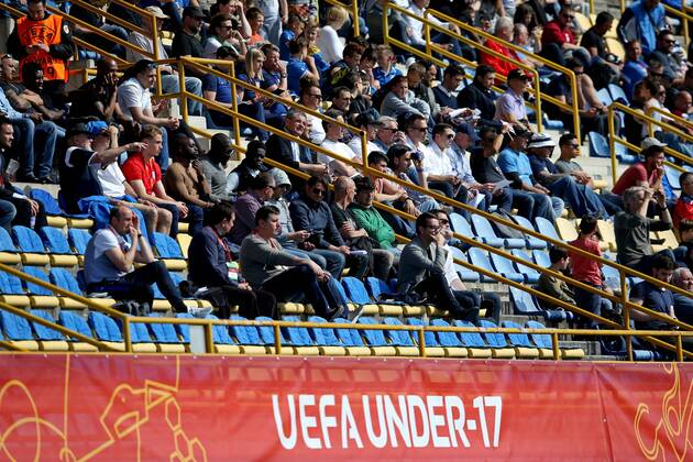 PXL_UEFA European U-17 Championship, group D, England vs. Netherlands 10.05.2017., Zapresic, Croatia - UEFA European U-17 Championship 2017, group D, 3rd round, England vs. Netherlands. Supporters. IgorxKralj PIXSELL