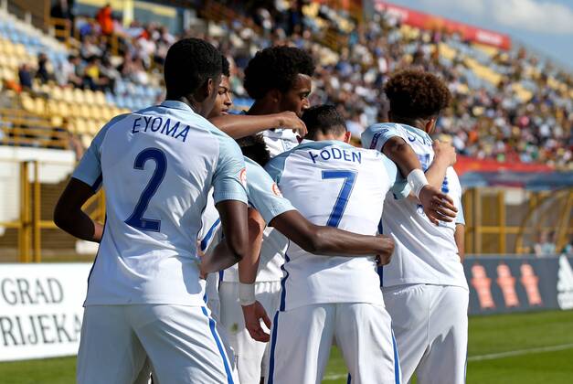 PXL_UEFA European U-17 Championship, group D, England vs. Netherlands 10.05.2017., Zapresic, Croatia - UEFA European U-17 Championship 2017, group D, 3rd round, England vs. Netherlands. Timothy Eyoma, Phil Foden. IgorxKralj PIXSELL