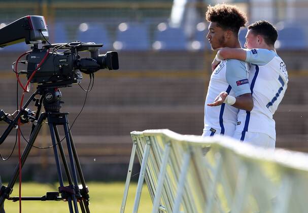 PXL_UEFA European U-17 Championship, group D, England vs. Netherlands 10.05.2017., Zapresic, Croatia - UEFA European U-17 Championship 2017, group D, 3rd round, England vs. Netherlands. Jadon Sancho, Phil Foden. IgorxKralj PIXSELL