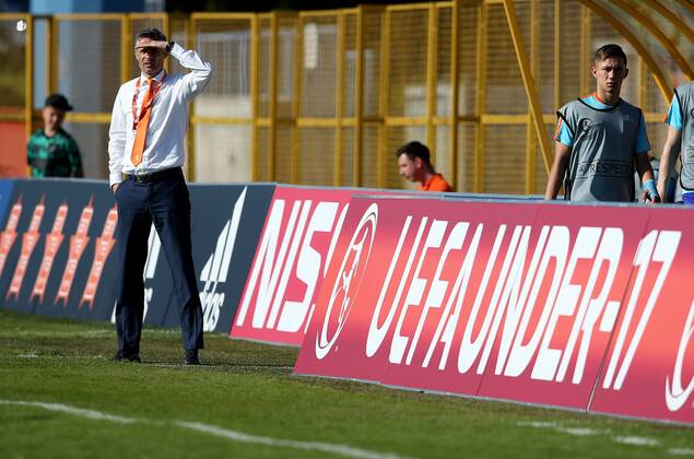PXL_UEFA European U-17 Championship, group D, England vs. Netherlands 10.05.2017., Zapresic, Croatia - UEFA European U-17 Championship 2017, group D, 3rd round, England vs. Netherlands. Dutch head coach Kees van Wonderen. IgorxKralj PIXSELL