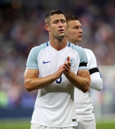 England s Gary Cahill looks on dejected during the Friendly match at Stade De France Stadium, Paris Picture date 13th June 2017. Picture credit should read: David Klein Sportimage EDITORIAL USE ONLY. No use with unauthorised audio, video, data, fixture lists, club league logos or live services. Online in-match use limited to 120 images, no video emulation. No use in betting, games or single club league player publications.
