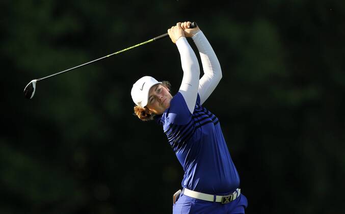 June 16, 2017 - Belmont, Michigan, United States - Katie Burnett of the United States tees off on the 5th tee during the second round of the Meijer LPGA Golf Damen Classic golf tournament at Blythefield Country Club in Belmont, MI, USA Friday, June 16, 2017. Meijer LPGA Classic - Round Two  - ZUMAn230 20170616_zaa_n230_163 Copyright: xJorgexLemusx