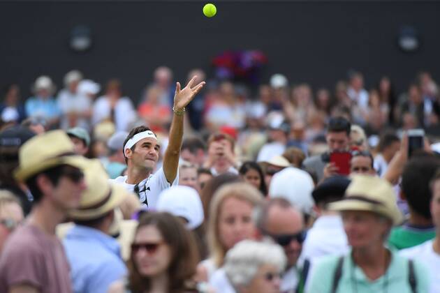 Roger Federer (Sui) TENNIS : WIMBLEDON 2017 antoinecouvercelle panoramic 