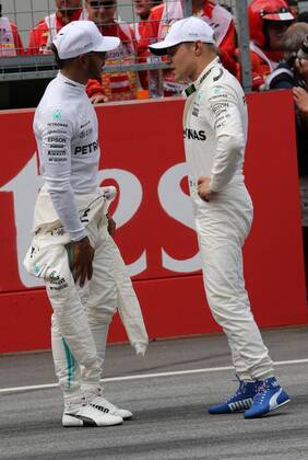 Lewis Hamilton; Valtteri Bottas; Mercedes Grand Prix, formula 1 GP, Austria in Spielberg, 08.07.2017 Photo:mspb Thomas Melzer Lewis Hamilton; Valtteri Bottas; Formel 1 GP, Austria