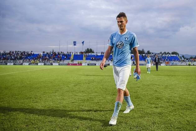 170718 Malmö FFs Markus Rosenberg deppar efter en fotbollsmatch mellan Vardar och Malmö FF i kvalet till Champions League den 18 juli 2017 i Strumica. Copyright: PETTERxARVIDSON BB170718PA104