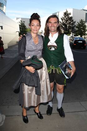 Thomas Huber mit Ehefrau Marion, Bayerischer Sportpreis 2017 in der BMW Welt in Muenchen am 22.07.2017