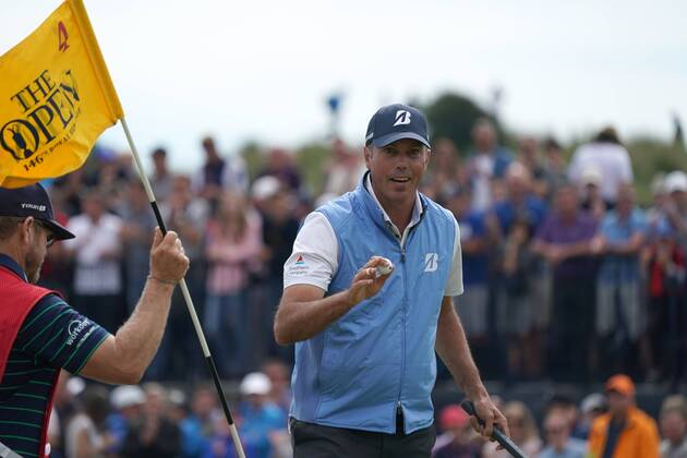 Matt Kucher (USA), JULY 23, 2017 - Golf : Matt Kucher of the United States acknowledges the crowd on the 4th hole during the final round of the 146th British Open Golf Championship at Royal Birkdale Golf Club in Southport, Merseyside, England. Noxthirdxpartyxsales (waha021148)