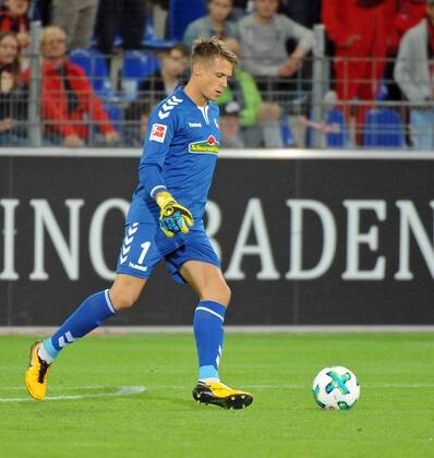 SC Freiburg vs NK Dom?ale Domzale Freiburg, Schwarzwald Stadion, 27.7.2017 Fußball, UEFA; Europa-League-Qualifikation; Saison 2017-2018 TW Alexander SCHWOLOW, SC Freiburg Foto- und alle