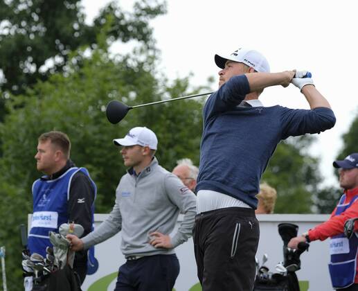 August 11th 2017, Galgorm Castle Golf Club, Galgorm, Northern Ireland; Northern Ireland Open, 2nd Round; Jeff Winther (DEN) plays his tee shot from the 1st xNigelxCookex  ActionPlus11914499