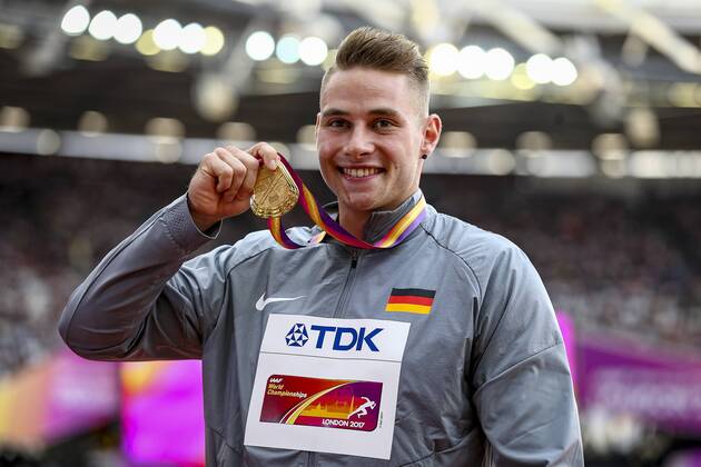 IAAF World Championships vom 04.-13.08.2017; London, 13.08.2017 Johannes Vetter (GER) am 13.08.2017 im London Stadium waehrend der IAAF World Championships vom 04.-13.08.2017 in London (Great Britain). xakx