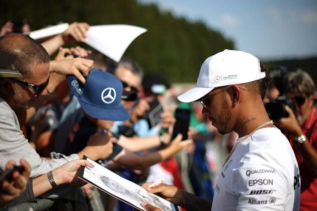 24.08.2017 - Lewis Hamilton (GBR) Mercedes AMG F1 W08 Belgian Grand Prix, Spa-Francorchamps 24 - 27 August 2017 24.08.2017 - Lewis Hamilton (GBR) Mercedes AMG F1 W08