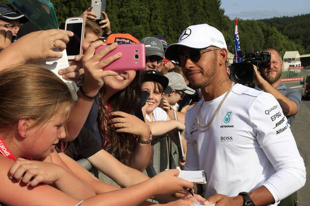 24.08.2017 - Lewis Hamilton (GBR) Mercedes AMG F1 W08 Belgian Grand Prix, Spa-Francorchamps 24 - 27 August 2017 24.08.2017 - Lewis Hamilton (GBR) Mercedes AMG F1 W08