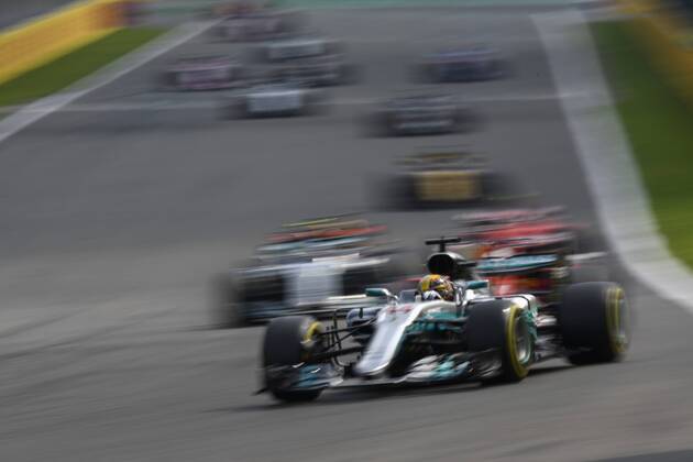 Mercedes British driver Lewis Hamilton pictured during the Spa-Francorchamps Formula One Grand Prix of Belgium race, in Spa-Francorchamps, Sunday 27 August 2017. NICOLASxLAMBERT x05153362x