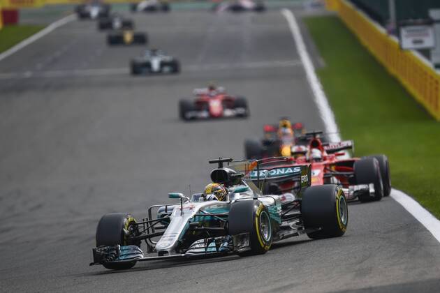 Mercedes British driver Lewis Hamilton pictured during the Spa-Francorchamps Formula One Grand Prix of Belgium race, in Spa-Francorchamps, Sunday 27 August 2017. NICOLASxLAMBERT x05153371x