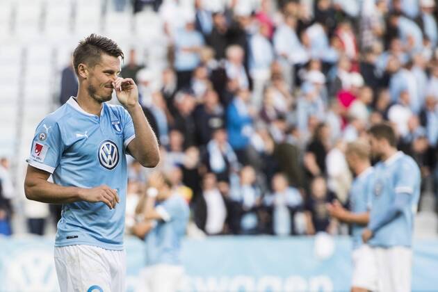 170827 Malmö FFs Markus Rosenberg deppar efter fotbollsmatchen i Allsvenskan mellan Malmö FF och IFK Göteborg den 27 augusti 2017 i Malmö. Copyright: PETTERxARVIDSON BB170827PA174