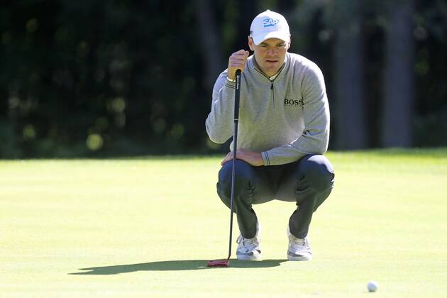Der deutsche Major Sieger und beste deutsche Golfer: Martin Kaymer (GER) beim eintaegigen Golfturnier im Frankfurter Golf Club. Gastgeber ist die Privatbank Berenberg, Golfschwung, Linie begutachten zum Loch Frankfurt am Main Copyright: xRoskaritzx Eibner-Pressefotox EP_hein_rrz
