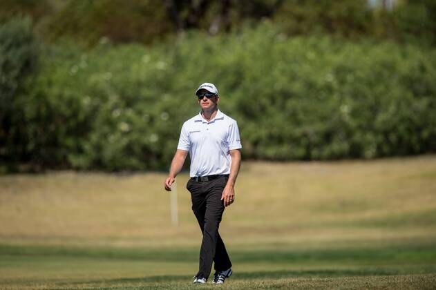 Dean Burmester walking down the fairway of the 9th during day 4 of the European Tour - Portugal Masters 2017 at Dom Pedro Victoria Golf Course, Vilamoura, Portugal on 24 September 2017. Copyright: xMatthewxBuchanx 16770223