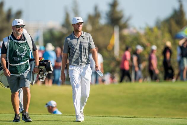 Lucas Bjerregaard walking down the 18th fairway to his ball during day 4 of the European Tour - Portugal Masters 2017 at Dom Pedro Victoria Golf Course, Vilamoura, Portugal on 24 September 2017. Copyright: xMatthewxBuchanx 16770290