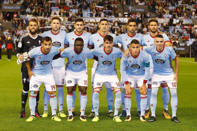 Celta team group Mannschaftsbild Totale line-up (Celta), SEPTEMBER 21, 2017 - Football Soccer : Spanish La Liga Santander match between RC Celta de Vigo 1-1 Getafe CF at the Estadio Municipal de Balaidos in Vigo, Spain. Noxthirdxpartyxsales (heha036137)