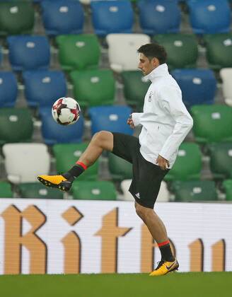 04.10.2017, Fussball Qualifikation Weltmeisterschaft 2018, Training der Deutschen Nationalmannschaft im Windsor Park Stadium Belfast. Lars Stindl (Deutschland)