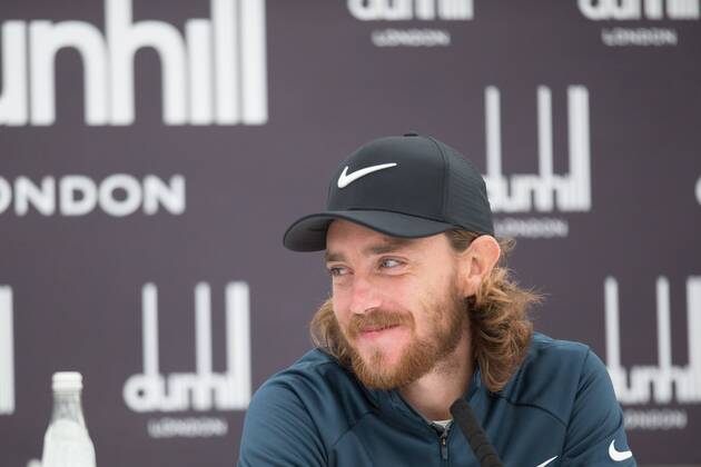4th October 2017, The Old Course, St Andrews, Scotland; Alfred Dunhill Links Championship, practice round; Tommy Fleetwood speaks to the media after a practice round on the Old Course, St Andrews before the Alfred Dunhill Links Championship  ActionPlus11937540