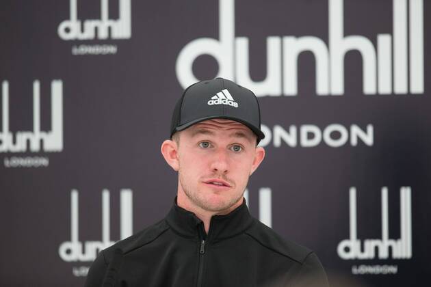 4th October 2017, The Old Course, St Andrews, Scotland; Alfred Dunhill Links Championship, practice round; Connor Syme of Scotland speaks to the media after a practice round on the Old Course, St Andrews before the Alfred Dunhill Links Championship  ActionPlus11937549
