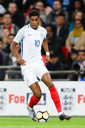 England s Marcus Rashford during the World Cup Qualifying - European - Group F match at Wembley Stadium, London. Picture date 5th October 2017. Picture credit should read: Charlie Forgham-Bailey Sportimage EDITORIAL USE ONLY. No use with unauthorised audio, video, data, fixture lists, club league logos or live services. Online in-match use limited to 120 images, no video emulation. No use in betting, games or single club league player publications.