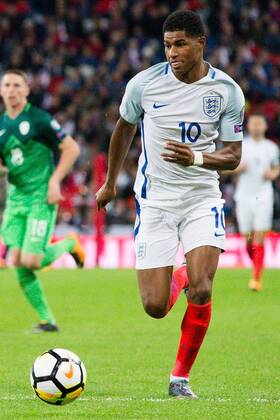 England s Marcus Rashford during the World Cup Qualifying - European - Group F match at Wembley Stadium, London. Picture date 5th October 2017. Picture credit should read: Charlie Forgham-Bailey Sportimage EDITORIAL USE ONLY. No use with unauthorised audio, video, data, fixture lists, club league logos or live services. Online in-match use limited to 120 images, no video emulation. No use in betting, games or single club league player publications.